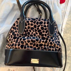 Frances Valentine Abbey Leopard Calf Print Tote/Crossbody